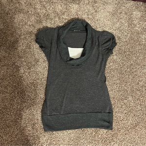 Gray and White Sweater Tee Fits Like a Small
